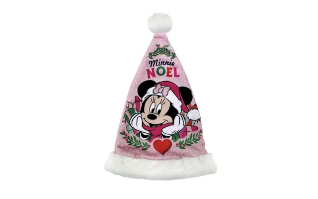 Minnie Mouse Julemandshat Til Børn - Pink, 37 Cm