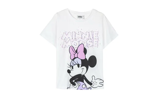 Minnie Mouse Kortærmet T-shirt Til Piger, Hvid - 5 År