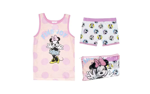 Minnie Mouse Nattøj Sæt Til Piger - Pink, 2 År