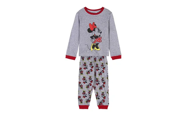 Minnie Mouse Pyjamas Til Piger - Grå, 4 År, 100% Bomuld
