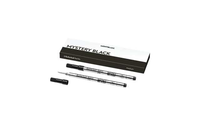 Montblanc Refill Til Kuglepen - Mystery Black, Sort Blæk, 2 Stk