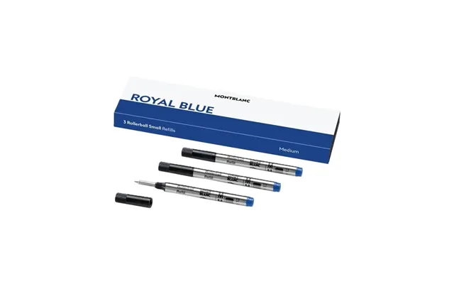 Montblanc Refill Til Kuglepen - Royal Blue, Blå Blæk 3 Stk.