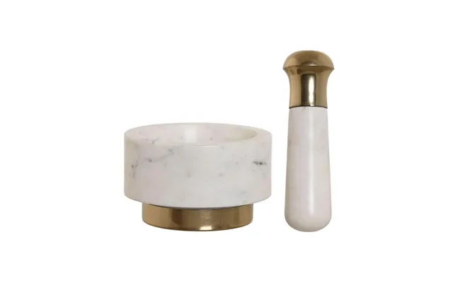 Morter Kobber Og Marmor 12,5 × 12,5 × 7,5 Cm