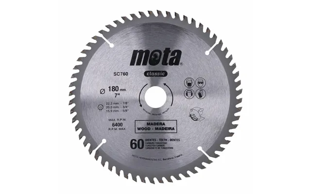 Mota Skæreskive Rundsavklinge 180 Mm - Clp18 Sc760p