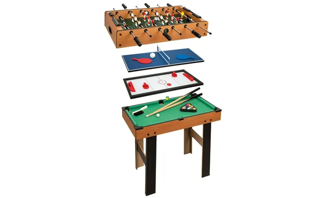 Multi-spil Bord 4-i-1 - Bordfodbold, Ping Pong, Hockey Og Billard 87 × 73 × 43 Cm