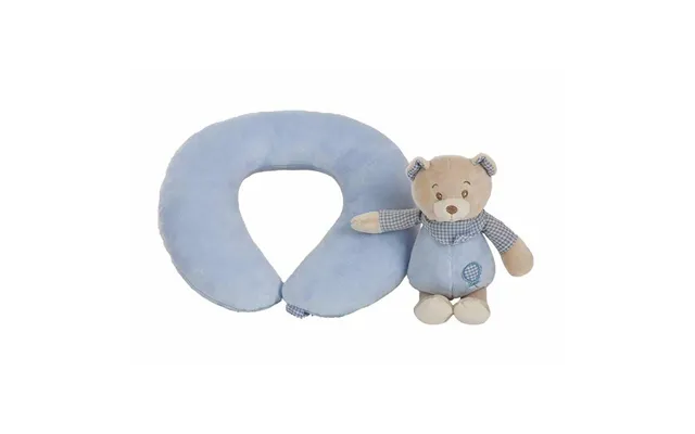 Nakkepude Lulu - Blå Med Bjørnebamse, 20 × 24 Cm Sæt Á 2 Dele