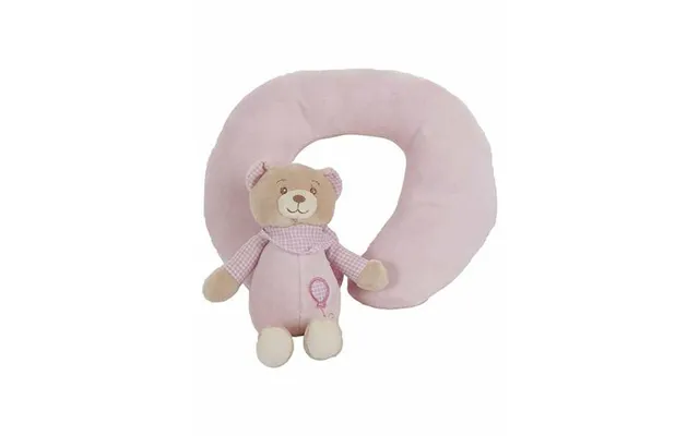 Nakkepude Lulu Pink Med Bjørnebamse - 20 × 24 Cm