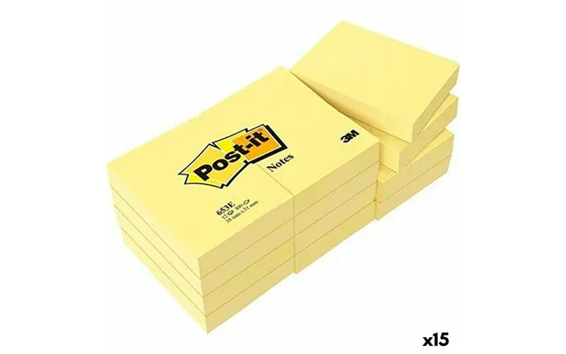 Notesblok Post-it 38 X 51 Mm Gul 15 Enheder