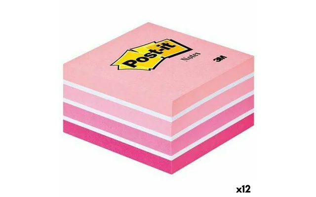 Notesblok Post-it 76 X 76 Mm Pink 450 Ark 12 Enheder