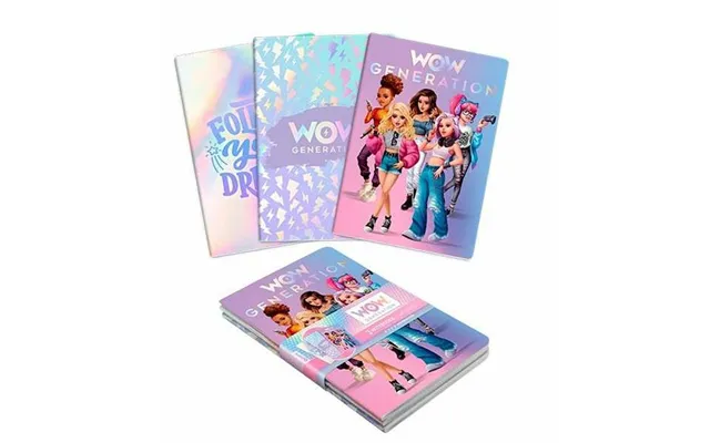 Notesbog Wow Generation A5 Blødt Cover 3 Enheder