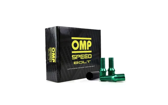 Omp Speed Bolt Hjulmøtrikker 27 Mm - Grøn, 20 Stk., M14 × 1,25