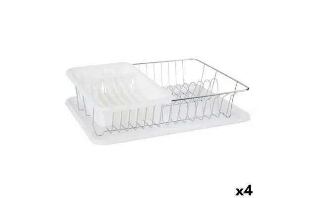 Opvaskestativ Kinvara - Hvid, 43,5 × 11 × 33,5 Cm 4 Stk