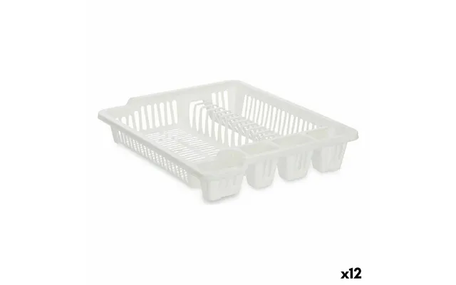 Opvaskestativ Kinvara Hvid 46 × 8 × 37,5 Cm 12 Stk
