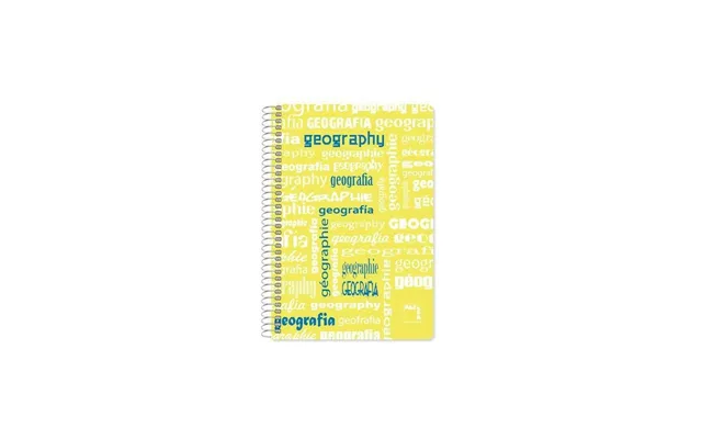 Pacsa Notesbog A4 Spiral - Gul Multifarvet, 80 Ark, 21,5 × 31,5 Cm 4 Stk