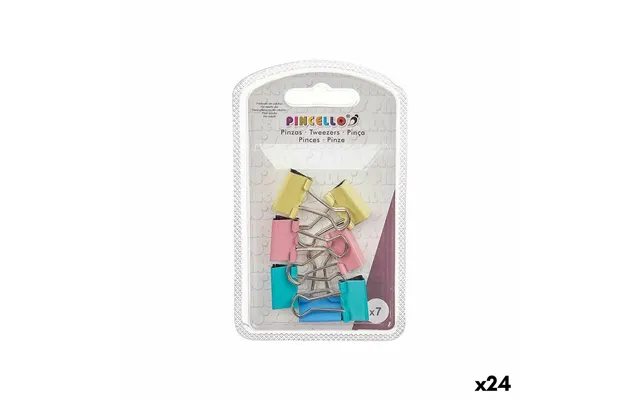 Papirklemmer Multifarvet Metal, Small - 24 Enheder