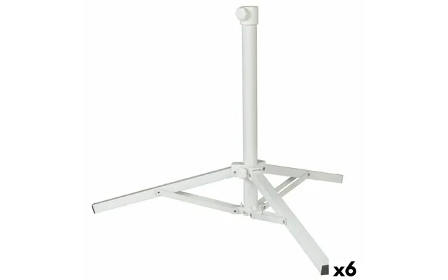 Parasolfod Til Strandparasol Aktive - Hvid Metal, 61 × 49,5 × 61 Cm 6 Stk