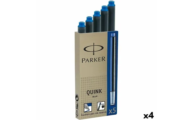 Parker Quink Blækpatroner - Blå, 5 Stk. 4 Pakker