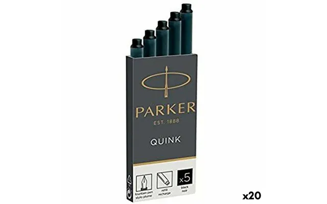 Parker Quink Blækpatroner - Sort, 20 Enheder 5 Stk. Pr. Pakke