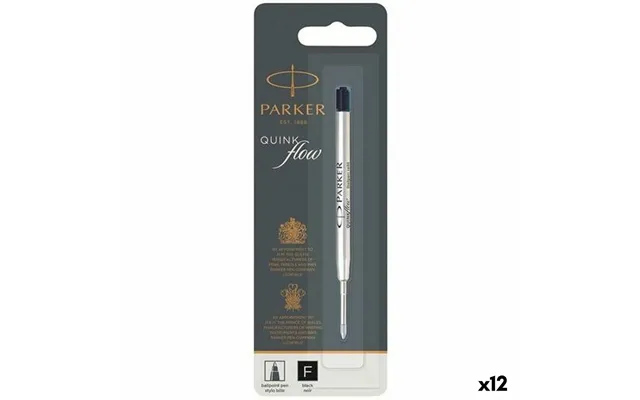 Parker Quink Flow Refill Til Kuglepen, Sort 0,8 Mm - 12 Stk.