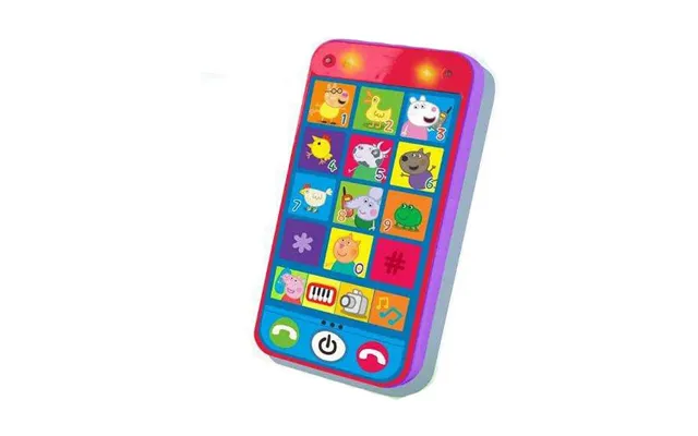 Peppa Pig Legetøjstelefon - Smartphone Til Rolleleg, 14 × 2 × 7 Cm