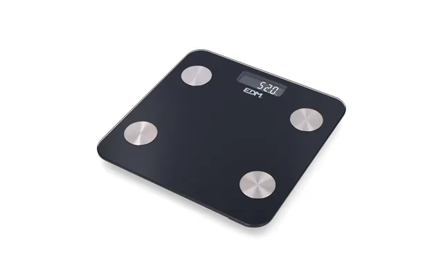Personvægt Med Kropsanalyse Edm 07613 - Sort, 180 Kg