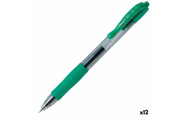 Pilot G-2 07 Gelkuglepen - Grøn, 0,4 Mm, 12 Stk.