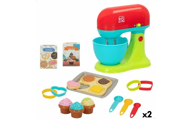 Playgo Legetøj - Husholdningsudstyr Mixer Sæt 15,5 × 16 × 8,5 Cm 2 Enheder