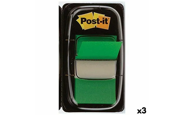 Post-it Index Klæbende Huskesedler 25 × 43 Mm - Grøn 3 Stk.