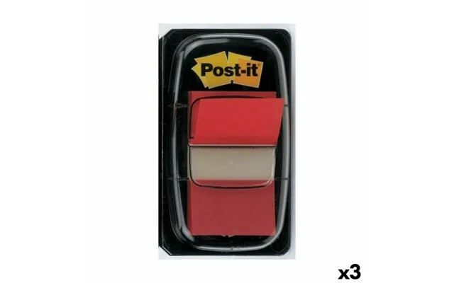 Post-it Index Klæbende Huskesedler 25 × 43 Mm - Rød, 3 Pk