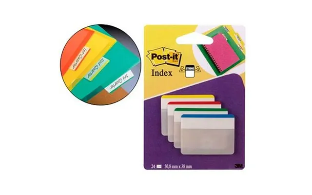 Post-it Index Klæbende Huskesedler 50,8 × 38 Mm - Multifarvet 6 Enheder