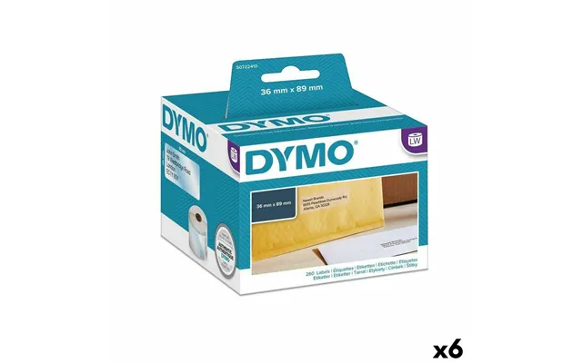 Printer Labels Dymo 89 X 36 Mm Labelwriter Gennemsigtig 6 Enheder