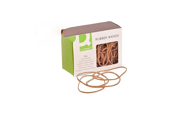 Q-connect Elastikbånd Nr. 9 - 90 × 2 Mm, Brun 100 Stk.