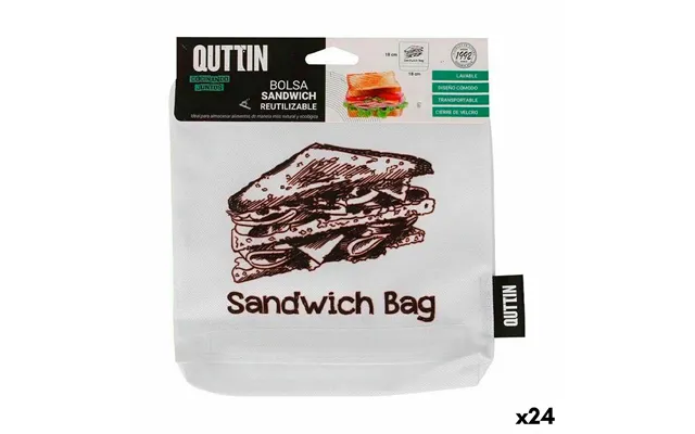Quttin Genanvendelig Sandwich-madpose 18 × 18 × 2 Cm - 24 Stk