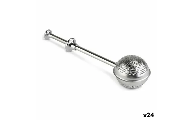 Quttin Tefilter I Rustfrit Stål - Sølv, Med Knap, 24 Stk. 18,5 × 5 Cm