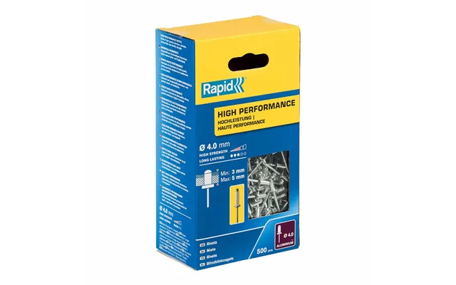 Rapid Blindnitter Ø 4 X 8 Mm - 500 Stk., Aluminium