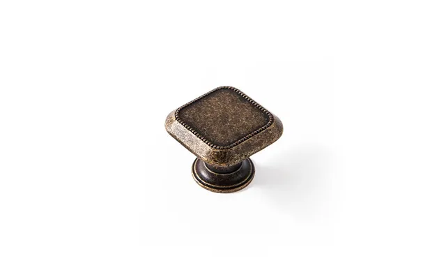 Rei 3120 Skabsknop - Gylden Metal, 30 × 30 Mm, 4 Stk.