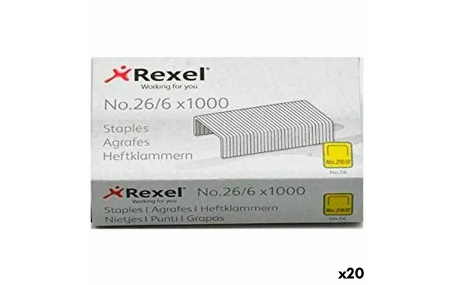 Rexel Hæfteklammer 26 6 - 1000 Stk. Pr. Æske 20 Æsker