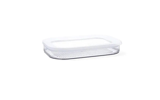 Rico Rektangulær Madkasse Med Låg - Gennemsigtig Plastik 22 × 16 × 3,5 Cm