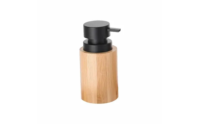 Sæbedispenser - Sort Natur Bambus, Polypropylen, 8 × 8 × 16 Cm