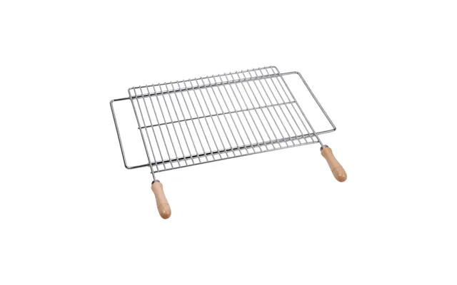 Sauvic Grillrist I Forzinket Stål - 50 × 40 Cm Med Træhåndtag
