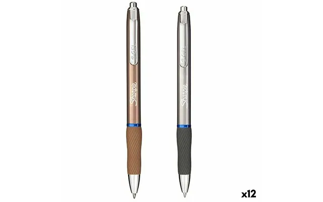 Sharpie Sgel Kuglepen, Metallic Blå - Sølv Kobber, 0,7 Mm 12-pak