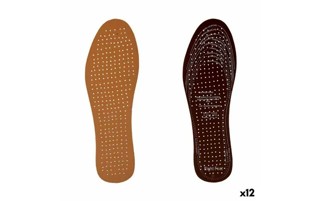 Skoindlæg, Tilskæringsbare - Brun Sort Læder Latex, Str. 36-46 12 Par