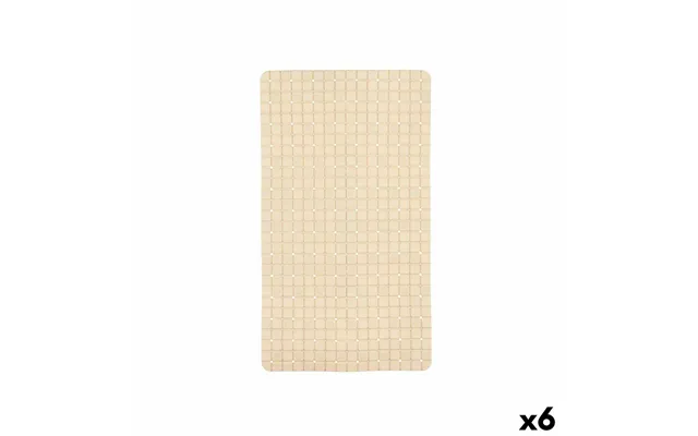 Skridsikker Bademåtte Berilo - Beige Pvc 67,7 × 38,5 Cm 6 Stk