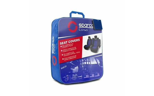 Sparco S-line Universal Sædebetræk - 11 Dele, Blå Sort