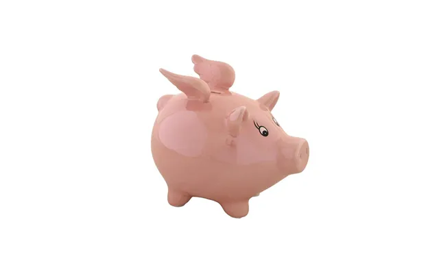 Sparegris I Dolomit - Pink, Moderne Gris, 16,5 × 11,5 × 15 Cm