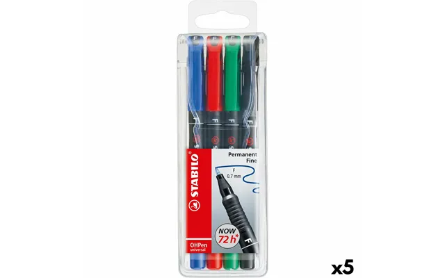 Stabilo Oh Pen Fibersæt, Multifarver, 0,7 Mm - 5 Stk.