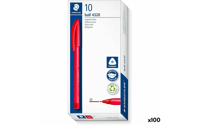 Staedtler Ball 4320 Kuglepen - Rød, 1 Mm, 100 Stk.