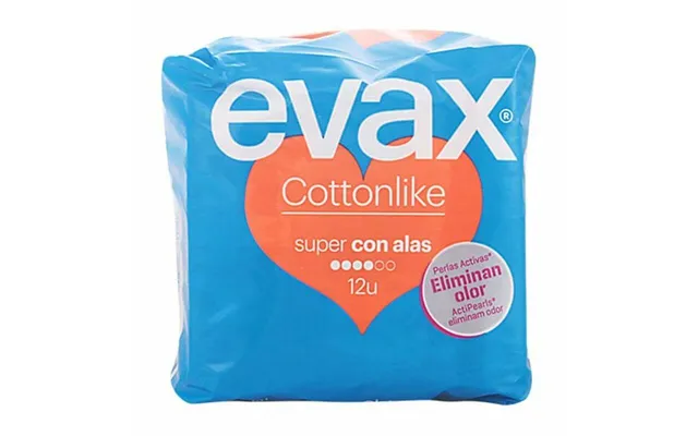Super Hygiejnebind Med Vinger Cotton Like Evax 12 Uds