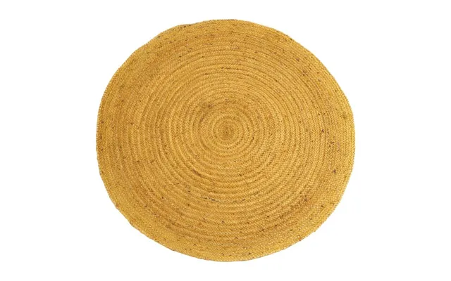 Tæppe Gul Jute 120 X 120 Cm