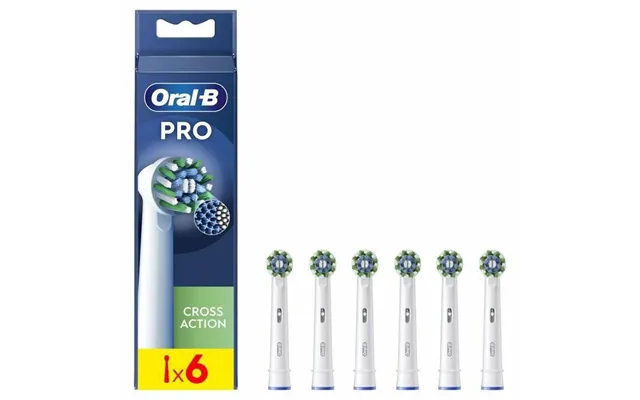 Tandbørstehoveder Oral-b Cross Action - 6 Stk. Hvid